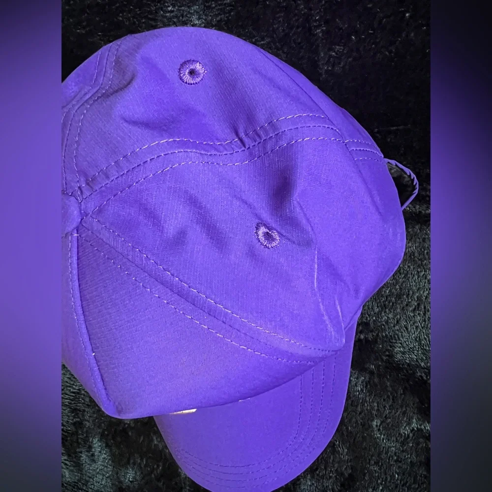 Sailing Sports Purple cap hat Strap Back Golden embroidery Unisex nWOT